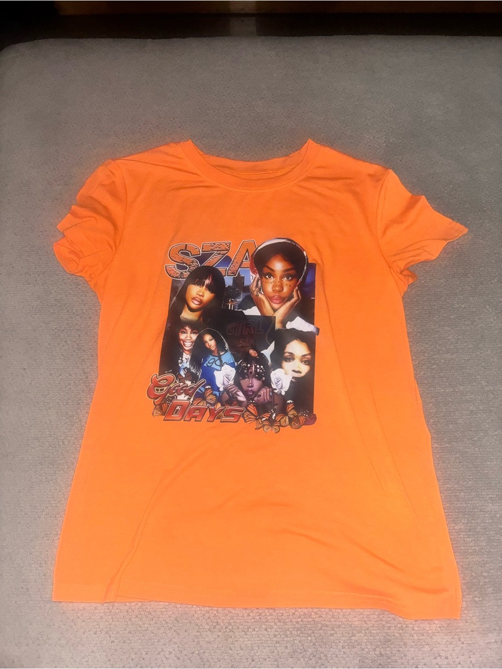 Orange Graphic Short Sleeve Women's Tee - Design